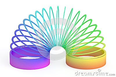 Rainbow colored plastic toy, 3D rendering Editorial Stock Photo