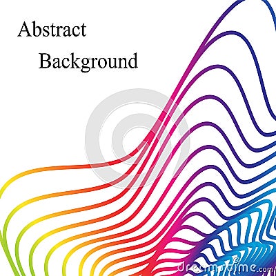 Rainbow Colored Wavy Pattern. Template for Visiting Cards, Labels, Fliers, Banners, Badges, Posters, Stickers Vector Illustration
