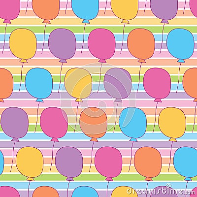 Rainbow colorful balloon Vector Illustration
