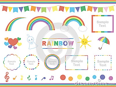 Rainbow set Vector Illustration