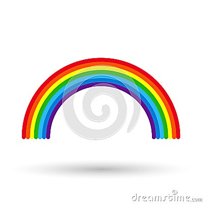 Rainbow colorful illustrations isolated on white background Cartoon Illustration