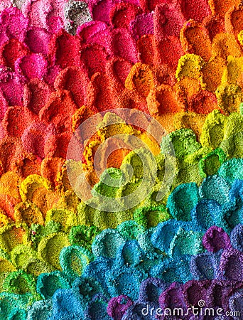 Rainbow Colorful Painted Textured Background Stock Photo