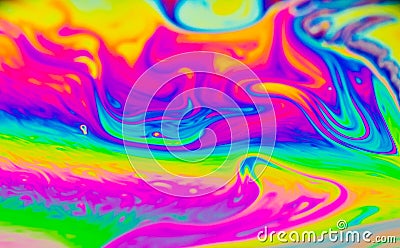 Rainbow colors created by soap, bubble Stock Photo