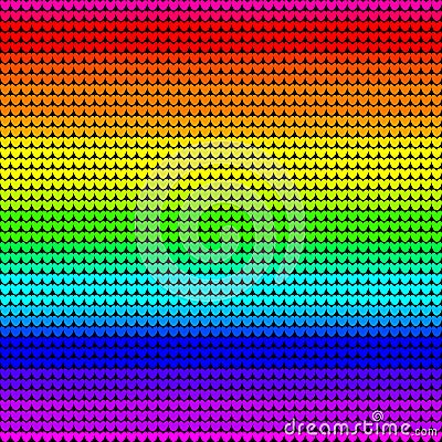 Rainbow colors gradient seamless knitted background. Vector Vector Illustration