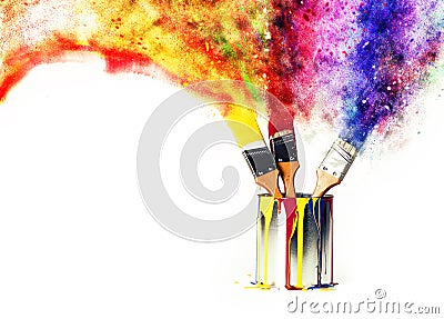 Rainbow of Colors from Primary Colors Stock Photo