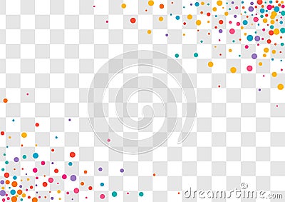 Rainbow Confetti Carnaval Vector Transparent Vector Illustration