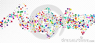 Rainbow Confetti Hipster Vector Background. Vector Illustration