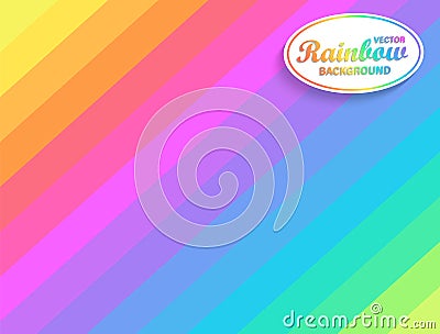 Rainbow diagonal background. Vector Illustration