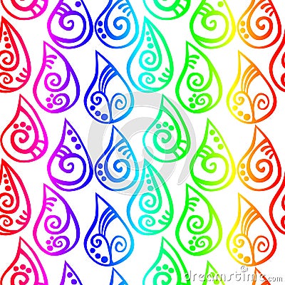 Rainbow drops seamless background Stock Photo