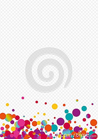 Rainbow Dust Independence Transparent Background. Vector Illustration