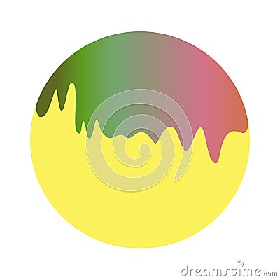 Rainbow emerging liquid Vector Illustration