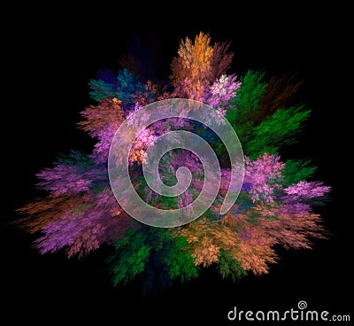 Rainbow explosion. Bright multicolored textural background. Fractal abstraction Stock Photo