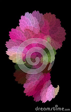 Rainbow explosion. Paisley. Bright multicolored background. Fractal abstraction. Stock Photo