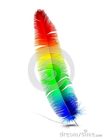 rainbow feather stock image image 14674041 colors business cards