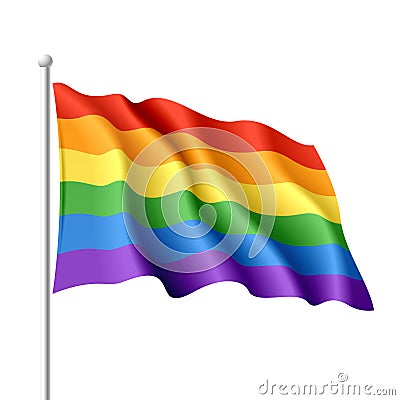 Rainbow flag Vector Illustration
