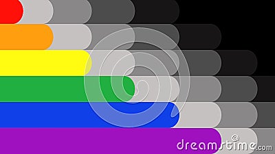 Rainbow flag is formed, ideal footage to represent love and gender equality Stock Photo