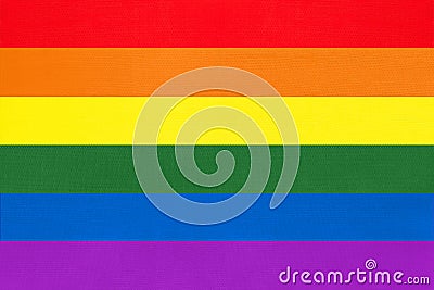 Rainbow flag, symbol of lgbt community. Homosexual background Stock Photo