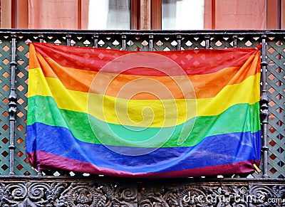 Rainbow flag Stock Photo