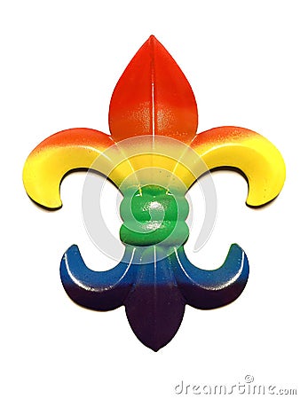 Rainbow Fleur De Lis Stock Photo