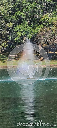 Rainbow fountain wishes Stock Photo