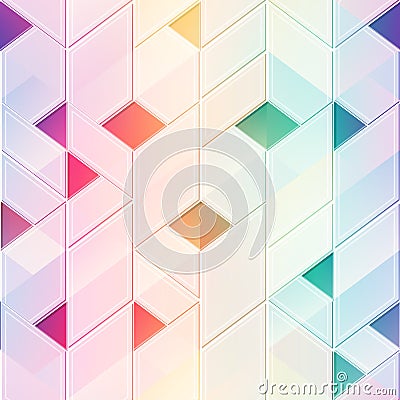 Rainbow frame mosaic pattern Vector Illustration