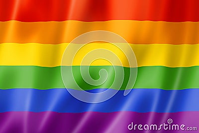 Rainbow gay pride flag Stock Photo