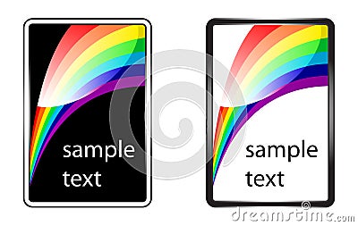 Rainbow glossy background Vector Illustration