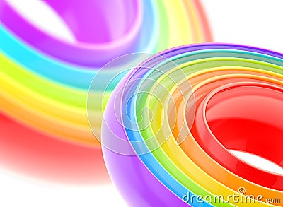 Rainbow glossy stripe abstract background Stock Photo