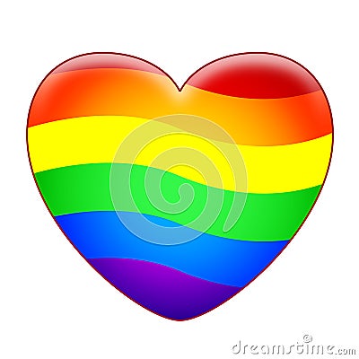 Rainbow heart Vector Illustration