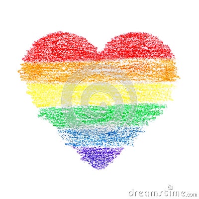 Rainbow heart Stock Photo
