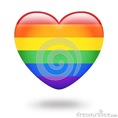 Rainbow heart Vector Illustration