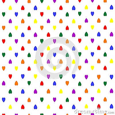 Rainbow heart pattern. LGBT background. Background with a heart. Valentine's day Stock Photo