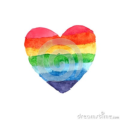 Rainbow heart Stock Photo