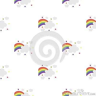 Rainbow icon cartoon. pattern gay icon from the big minority, homosexual cartoon. Vector Illustration