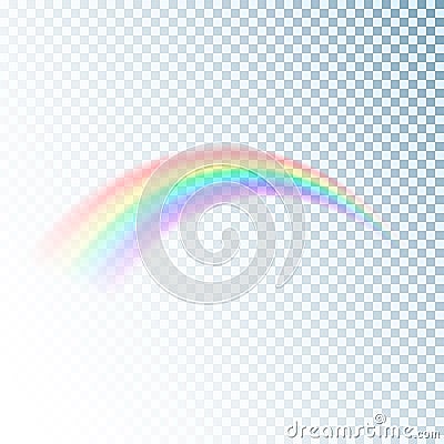 Rainbow icon. Colorful light and bright design element for decorative. Abstract rainbow image. Vector illustration isolated on tra Vector Illustration