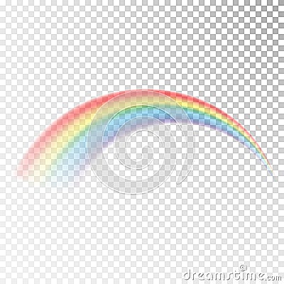 Rainbow icon. Colorful light and bright design element for decorative. Abstract rainbow image. Vector illustration isolated on tra Vector Illustration