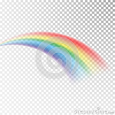 Rainbow icon. Colorful light and bright design element for decorative. Abstract rainbow image. Vector illustration isolated on tra Vector Illustration