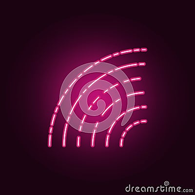 rainbow icon. Elements of Sprinkler in neon style icons. Simple icon for websites, web design, mobile app, info graphics Stock Photo