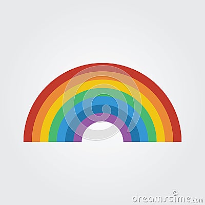 Rainbow icon. Vector Illustration