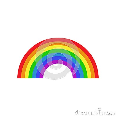 Rainbow icon flat Vector Illustration