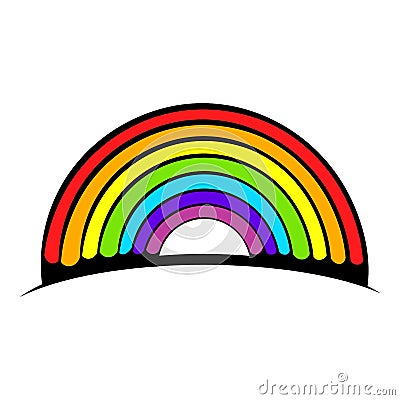 Rainbow icon, icon cartoon Vector Illustration