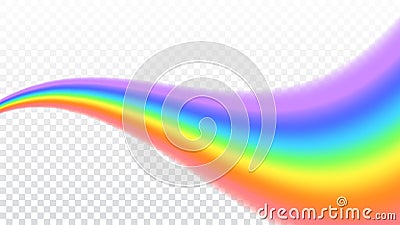 Rainbow icon realistic isolated white transparent background Vector Illustration