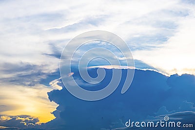 Rainbow! Iridescent Pileus Cloud Appears Over sky Stock Photo