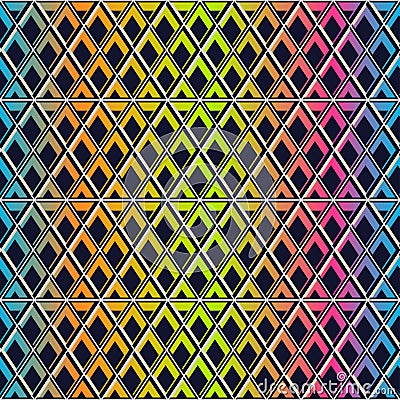 Rainbow lattice seamless pattern. Stock Photo