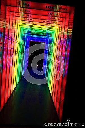 rainbow light door Stock Photo