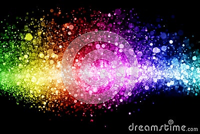 Rainbow of lights Stock Photo