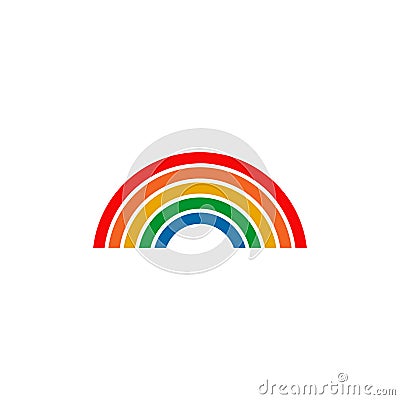 Rainbow logo icon design vector template Vector Illustration