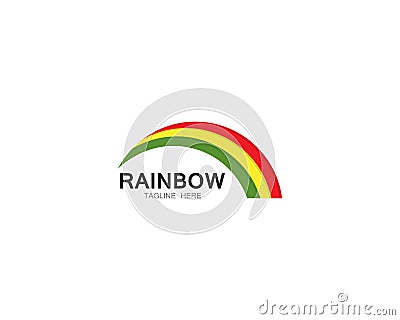 Rainbow logo template vector icon illustration Vector Illustration