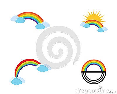 Rainbow logo vector illustration Vector Illustration
