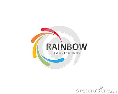 Rainbow logo vector Vector Illustration
